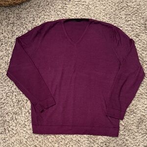 Raffi Purple V-Neck Sweater